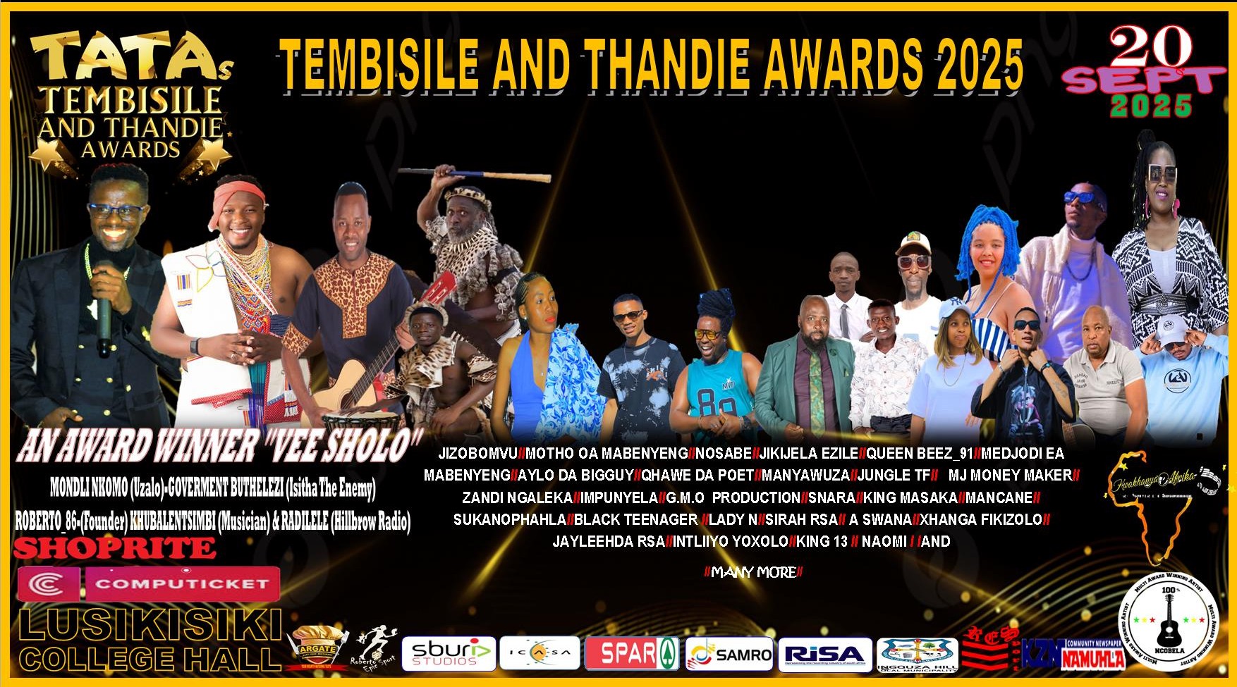 Tembisile and Thandie awards  Flyer