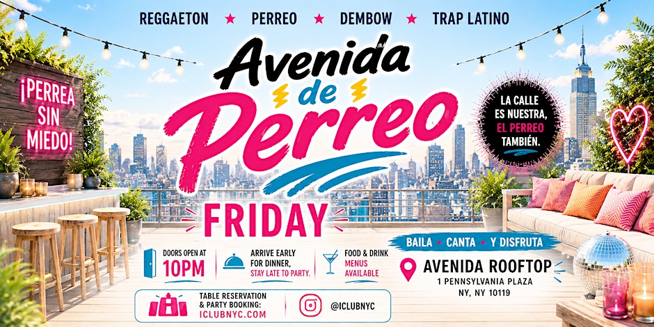 #1 PERREO AVENIDA  - Latin Reggaeton  Rooftop Party