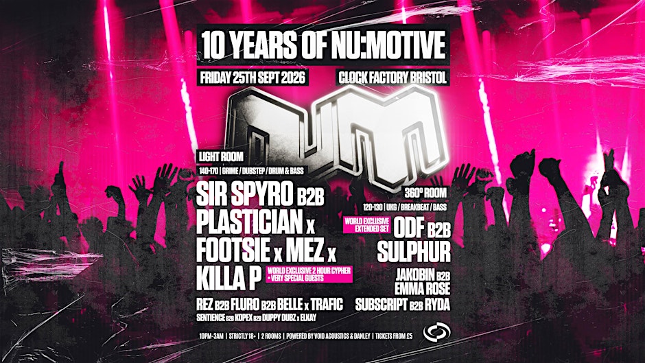 10 Years of NM: Sir Spyro B2B Plastician, Footsie, Killa P, Mez, ODF & More