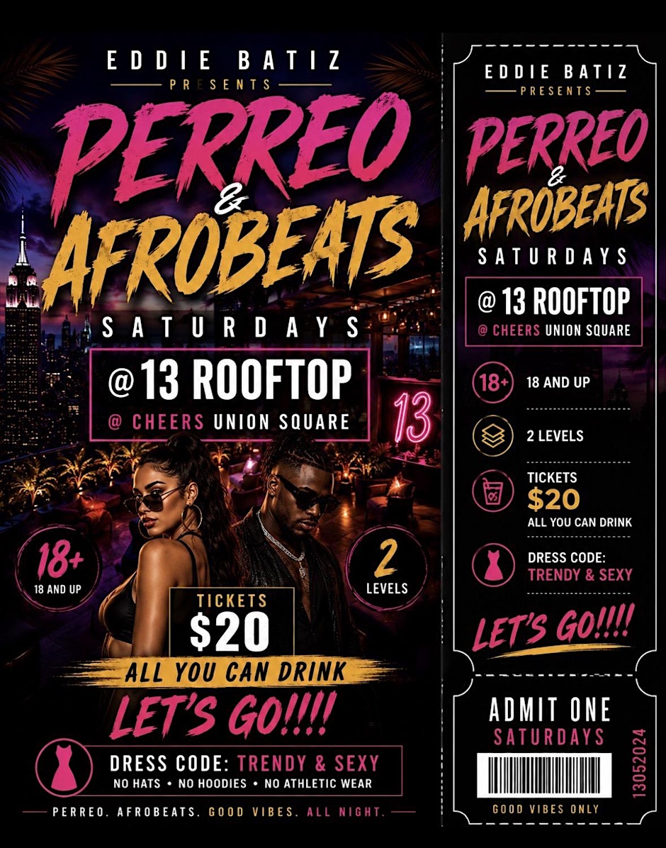 13 roof top perreo and Afrobeats