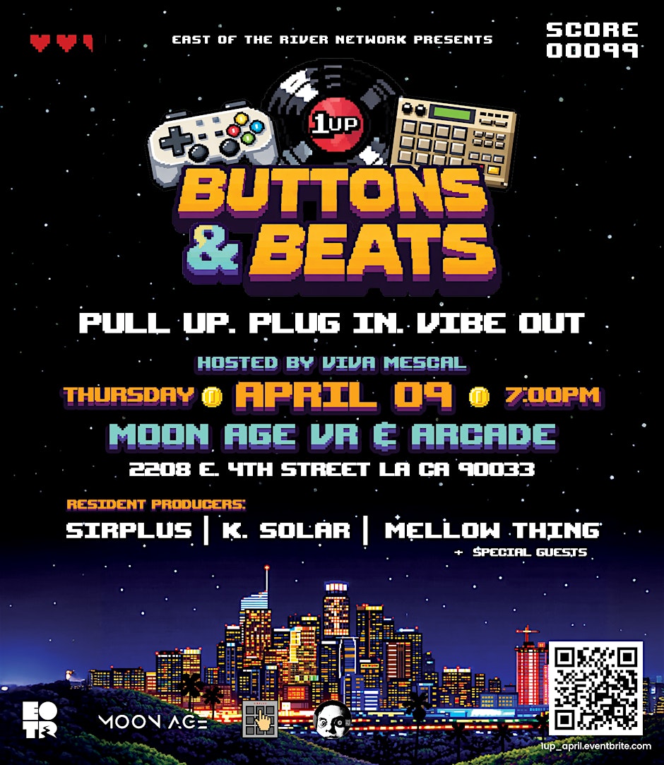 1UP: Buttons & Beats - Hip Hop Producer Showcase  & Arcade