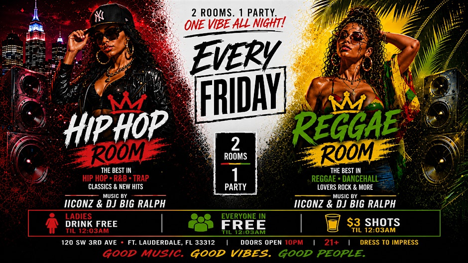 2 Rooms 1 Party Reggae Room & Hip Hop Room @ CLUB EURO