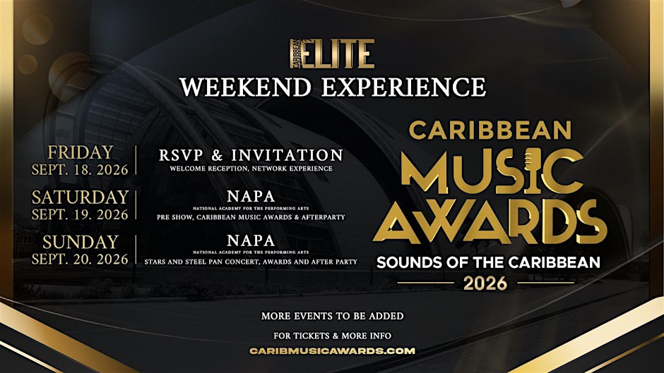 2026 Caribbean Music Awards Elite WKND Experience, Trinidad & Tobago, POS