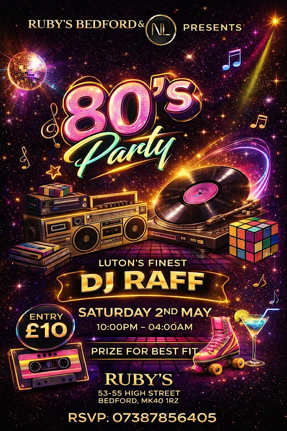 80's Party - Ruby's Bedford ft DJ Raff