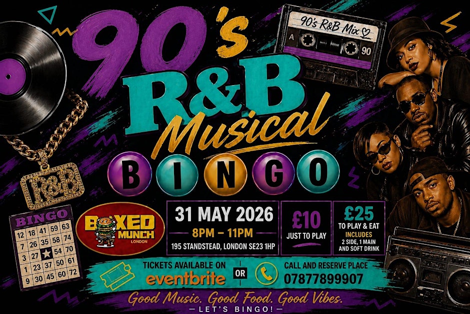 90’s R&B Musical Bingo Night