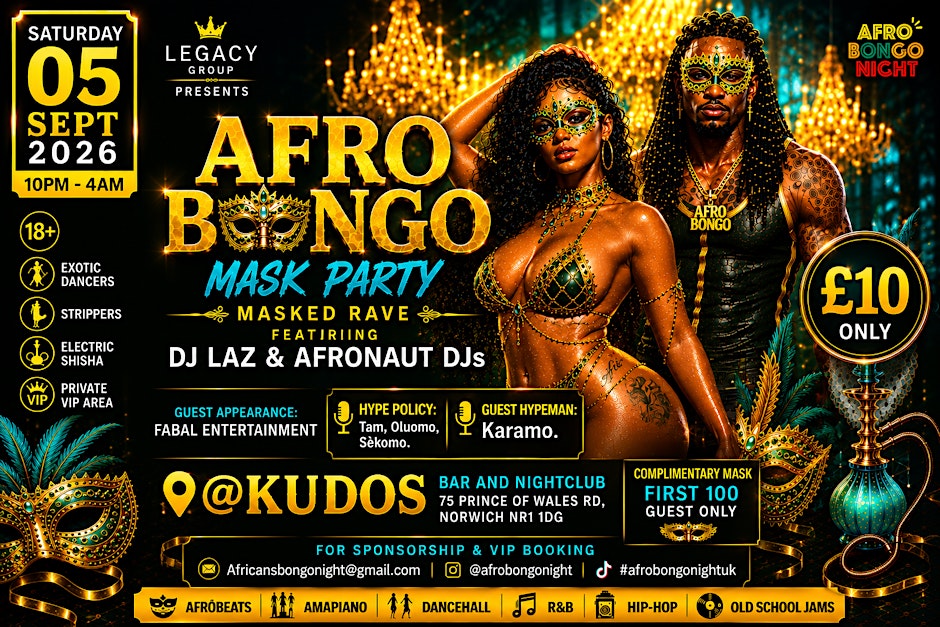 AFRO BONGO MASK PARTY