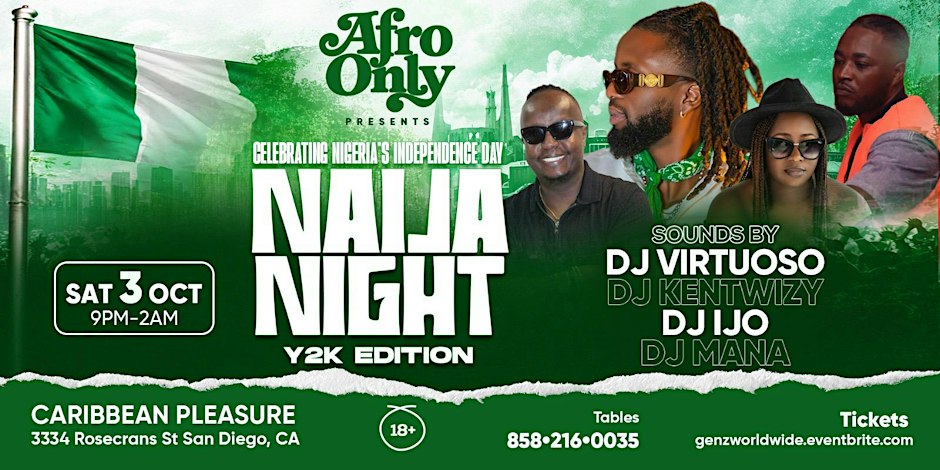 AFRO ONLY: NAIJA NIGHT | San Diego, CA