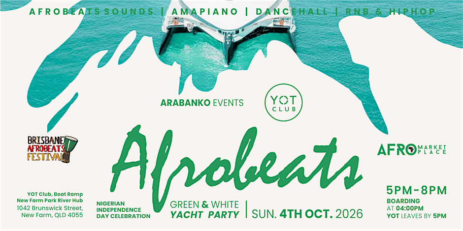 Afrobeats Green & White Yacht Party~ Brisbane 2026