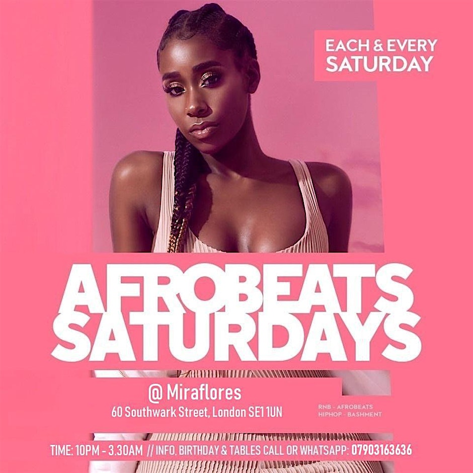 Afrobeats In The City Saturdays