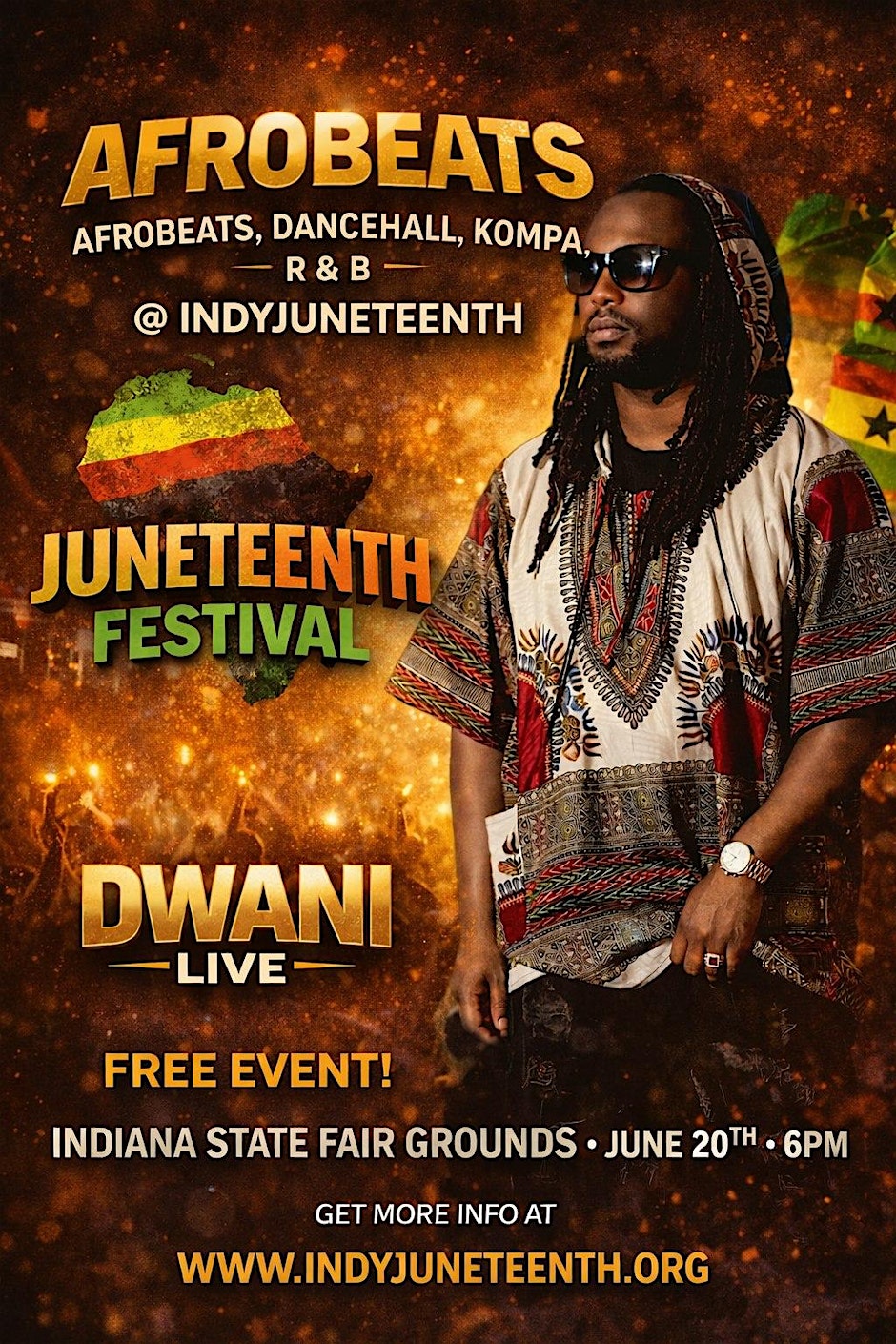 Afrobeats @ Indy Juneteenth Festival( INDIANA STATE FAIRGROUNDS ) DWANI