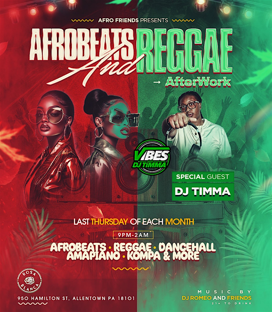 Afrobeats & Reggae After Work!