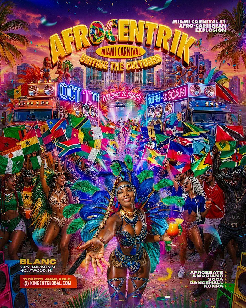 Afrocentrik - Miami Carnival 2026 Afro-Caribbean fete {Afrobeats; Soca}