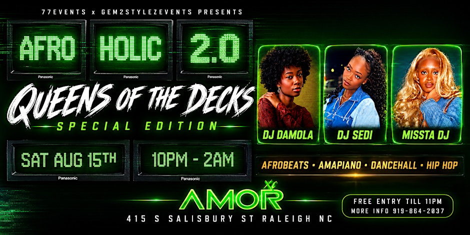 AFROHOLIC 2.0 - Queens of the Decks: Afrobeats; Dancehall; Hip hop