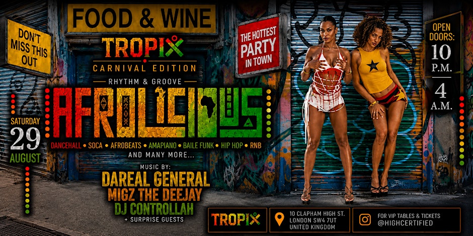 AFROLICIOUS Rhythm & Groove-Carnival Edition•Dancehall•Afrobeats•Amapiano