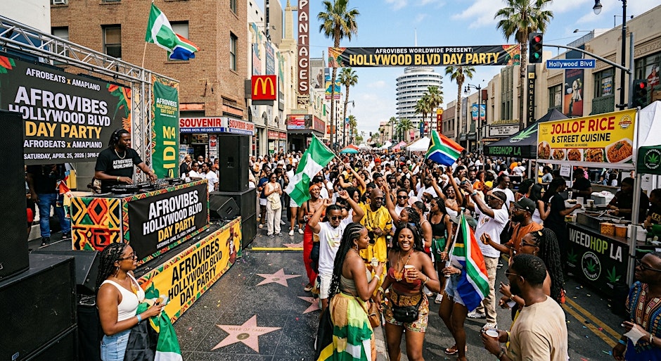 AFROVIBES HOLLYWOOD BLVD DAY PARTY | Afrobeats x Amapiano | Live DJ |