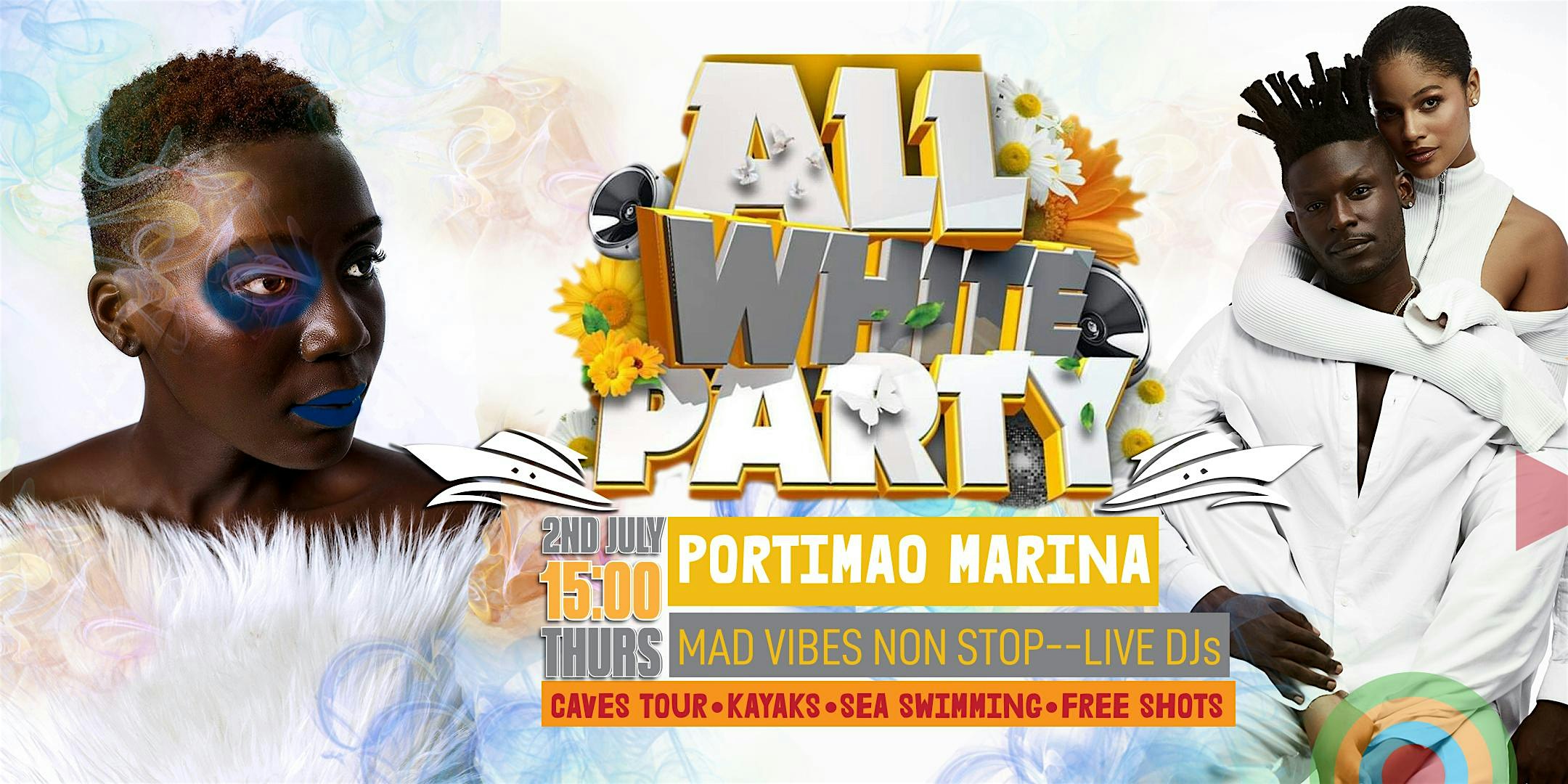 ALL WHITE BOAT PARTY + BENAGIL CAVES+ KAYAK+SWIM +AFRONATION > BYOB