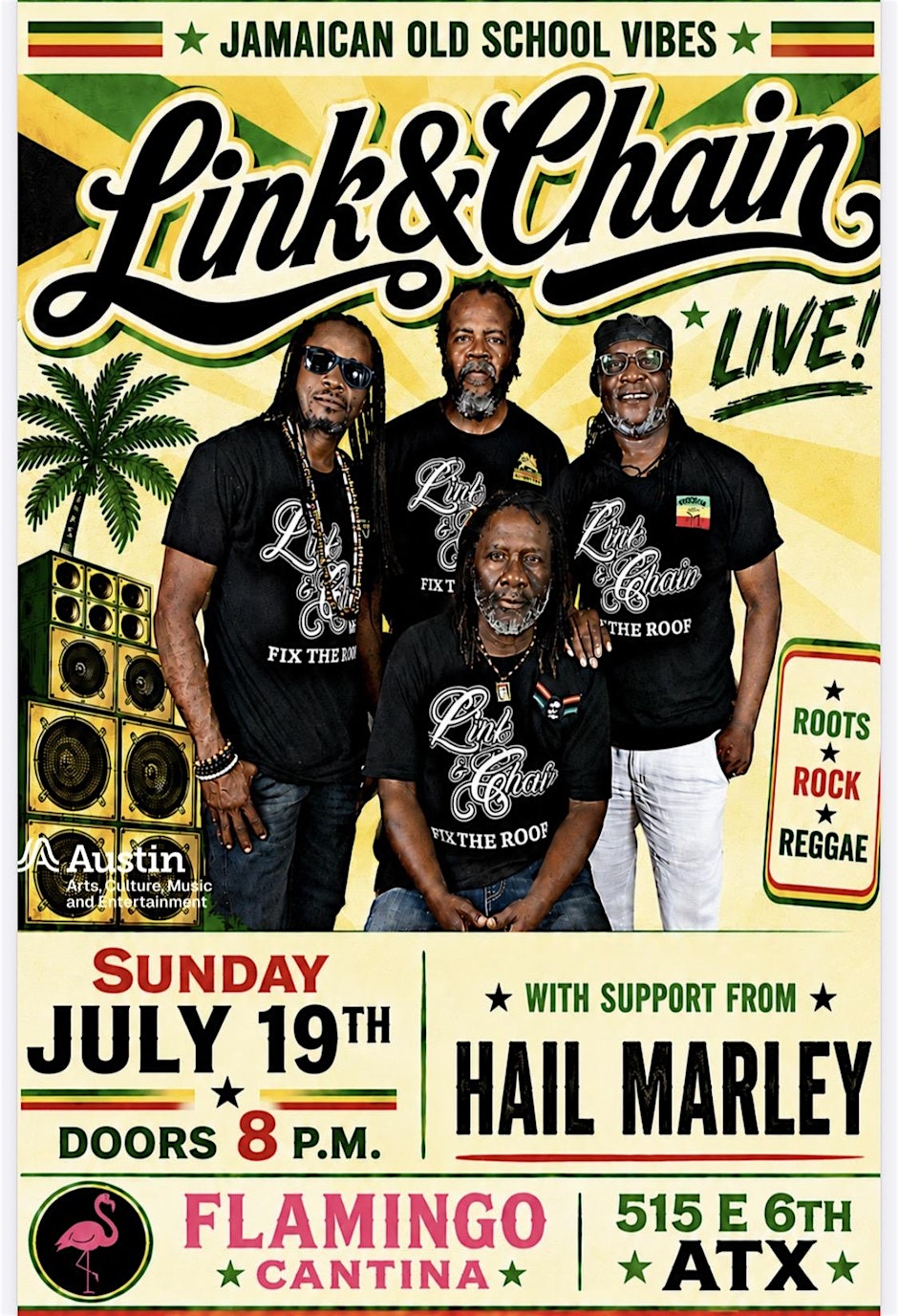 Austin Live Music Fund Presents Link & Chain + Hail Marley!