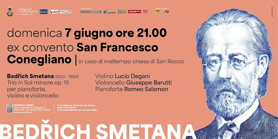 B. SMETANA, 6^ APPUNTAMENTO STAGIONE CONCERTISTICA CITTA' DI CONEGLIANO