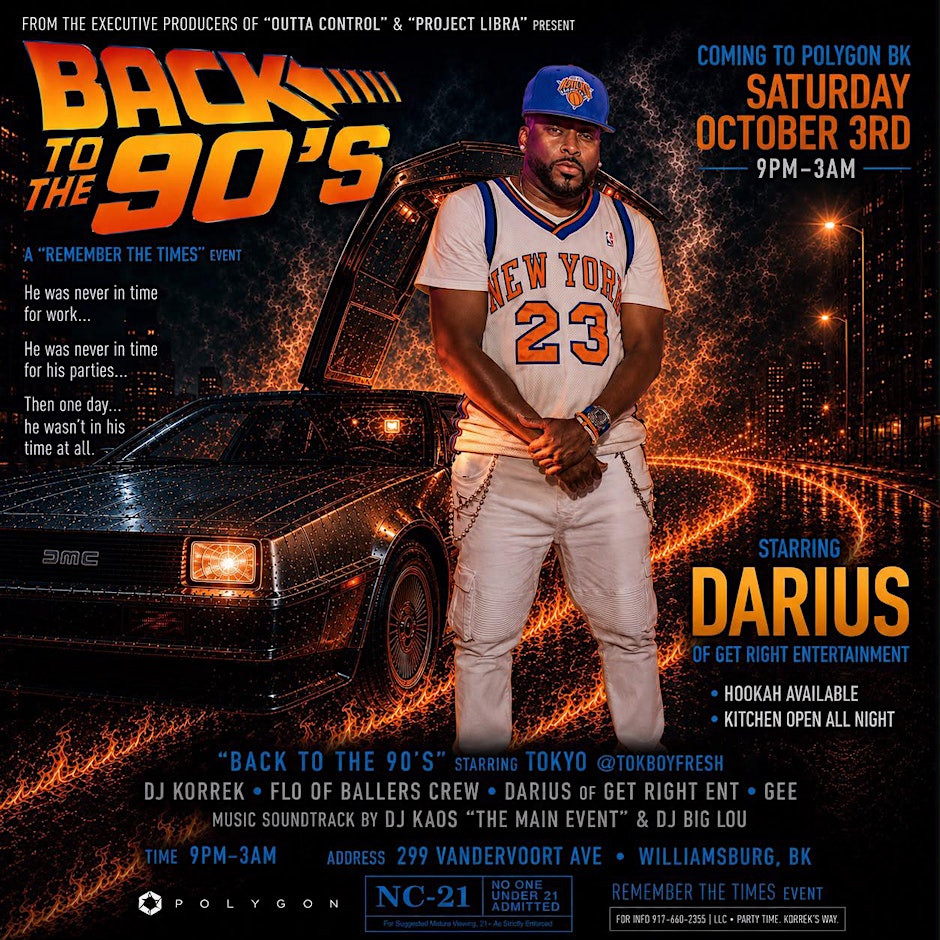 BACK TO THE FUTURE 90'S R&B, HIP-HOP, REGGAE EVENT