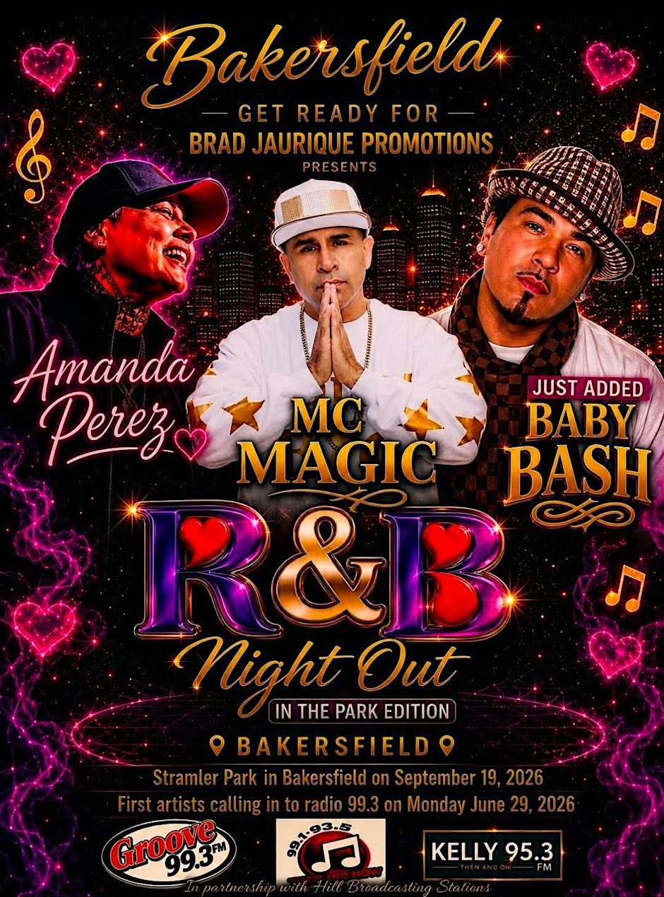 Bakersfield R&B Night Out September 19, 2026 by Brad Jaurique Promotions
