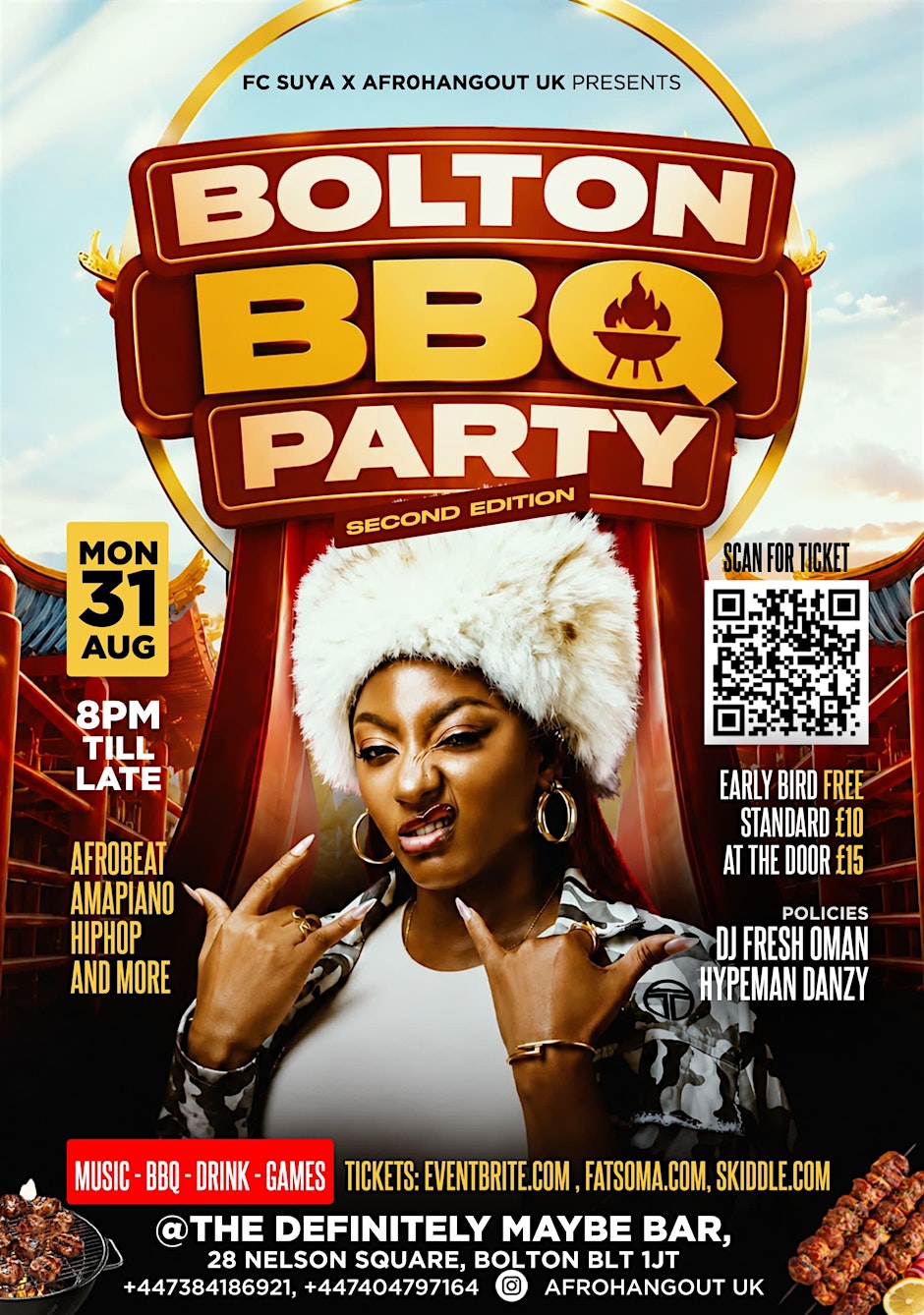 BBQ PARTY (2nd Edition) LIVE IN BOLTON - Mon 31st  August 2026.