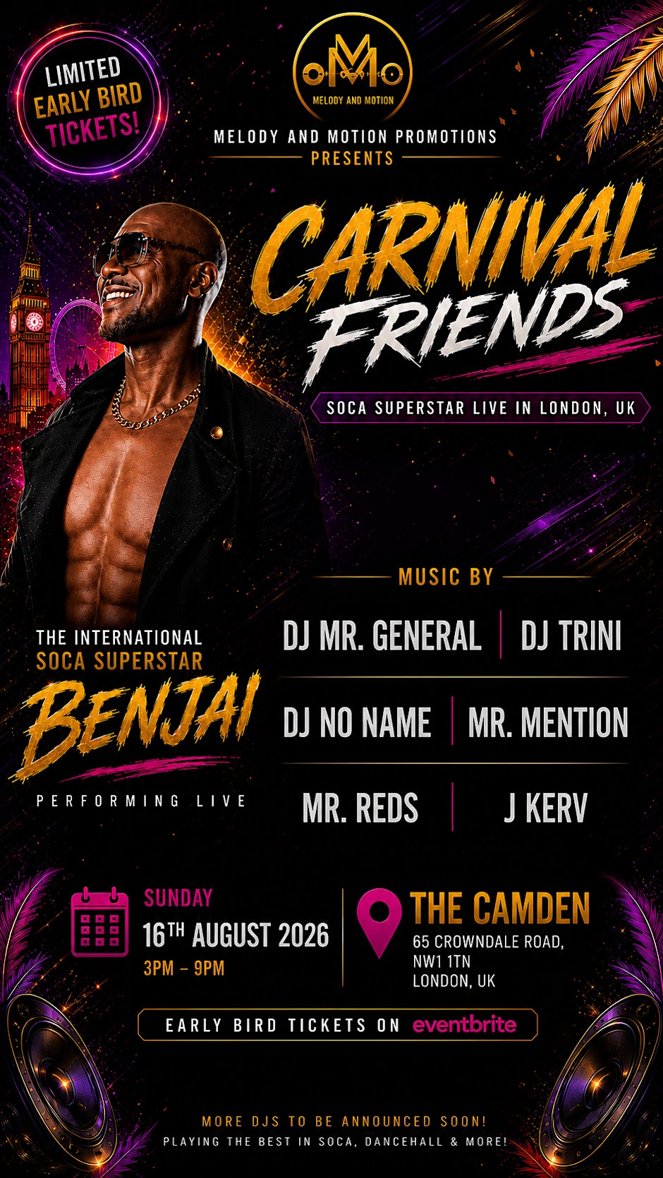 BENJAI LIVE IN LONDON – The Ultimate Carnival Warm-Up!
