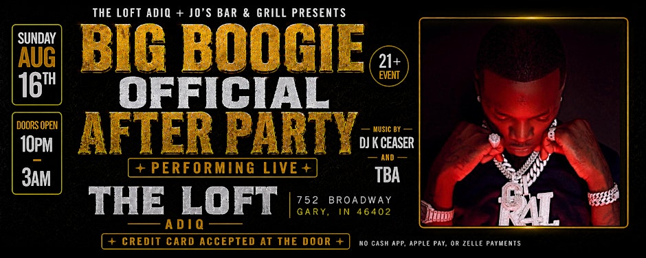 BIG BOOGIE OFFICIAL AFTER PARTY
