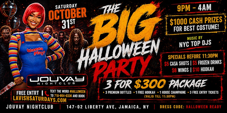 BIG HALLOWEEN PARTY |  REGGAE AND SOCA PARTY
