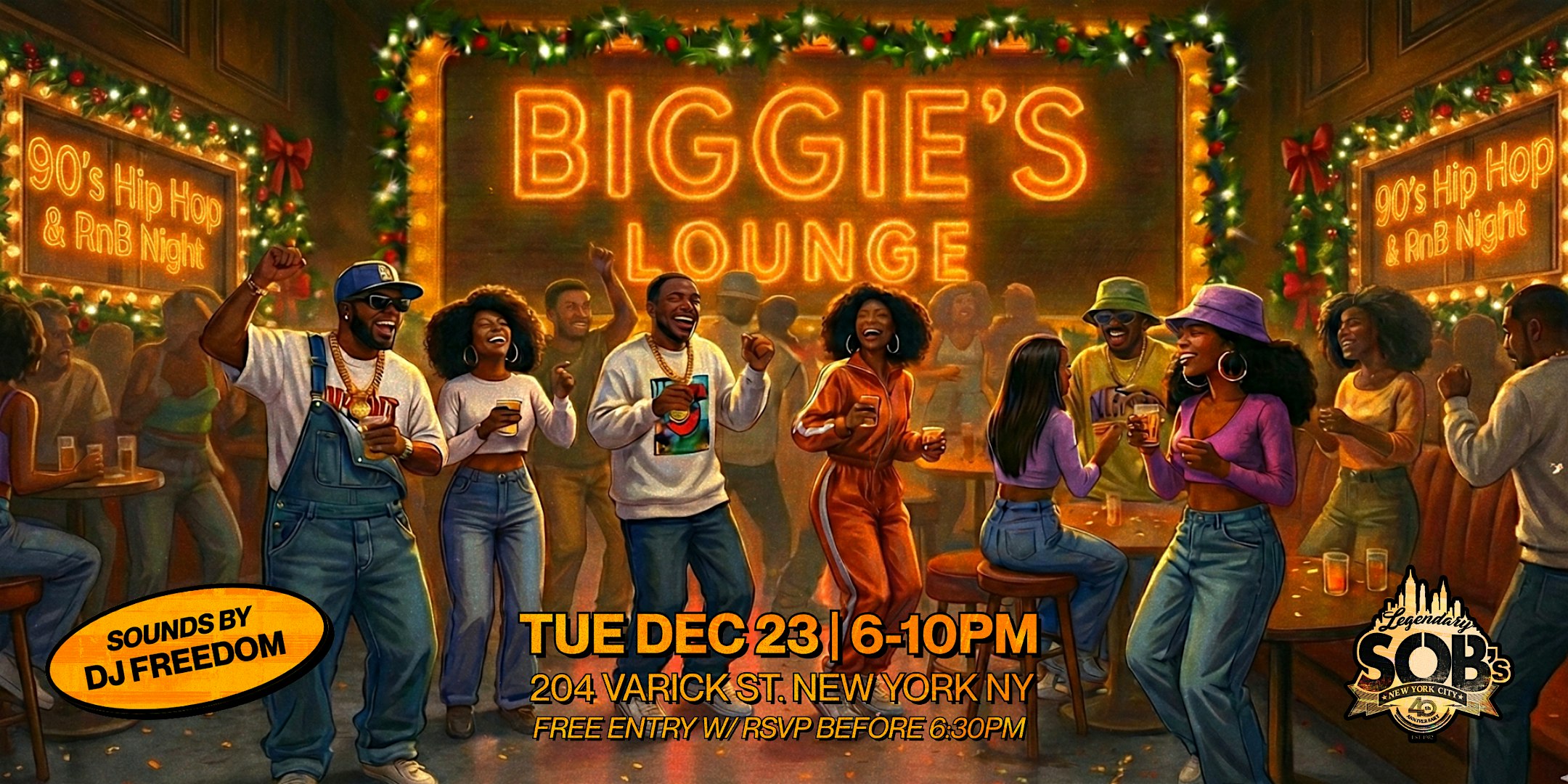 Biggie's Lounge: 90's Hip Hop & RnB Holiday Party