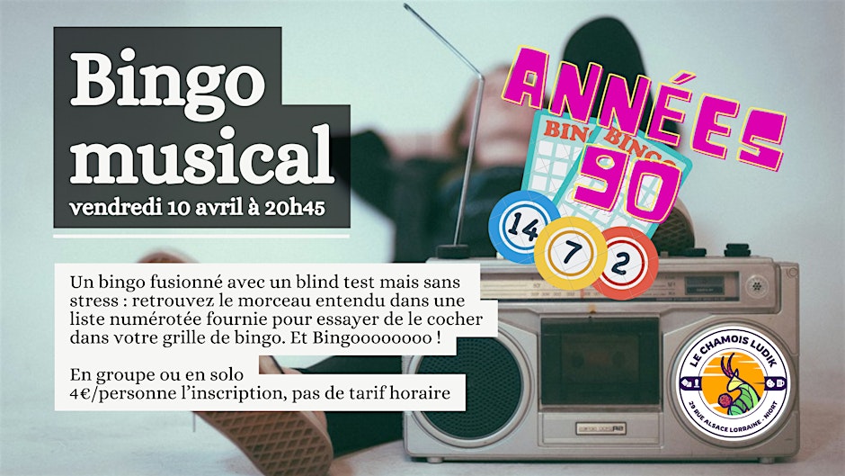 Bingo musical  : les années 90
