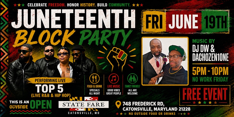 Block Party with Top 5 (Hip Hop & R&B)  Performing Live