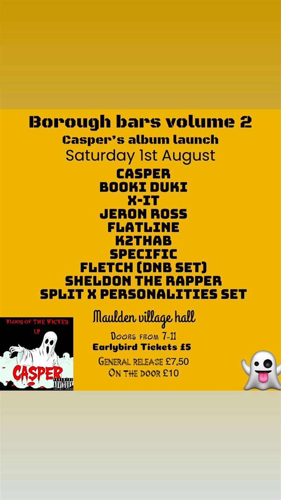 Borough bars volume 2 (Casper’s album launch)