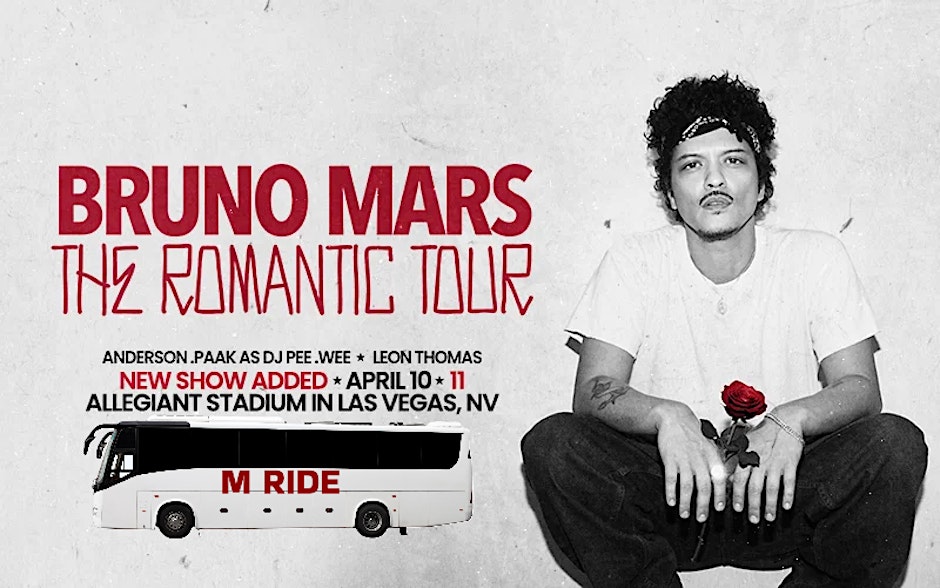 BRUNO MARS CONCERT SHUTTLE BUS from THE LINQ (STRIP AREA) 4/11/2026