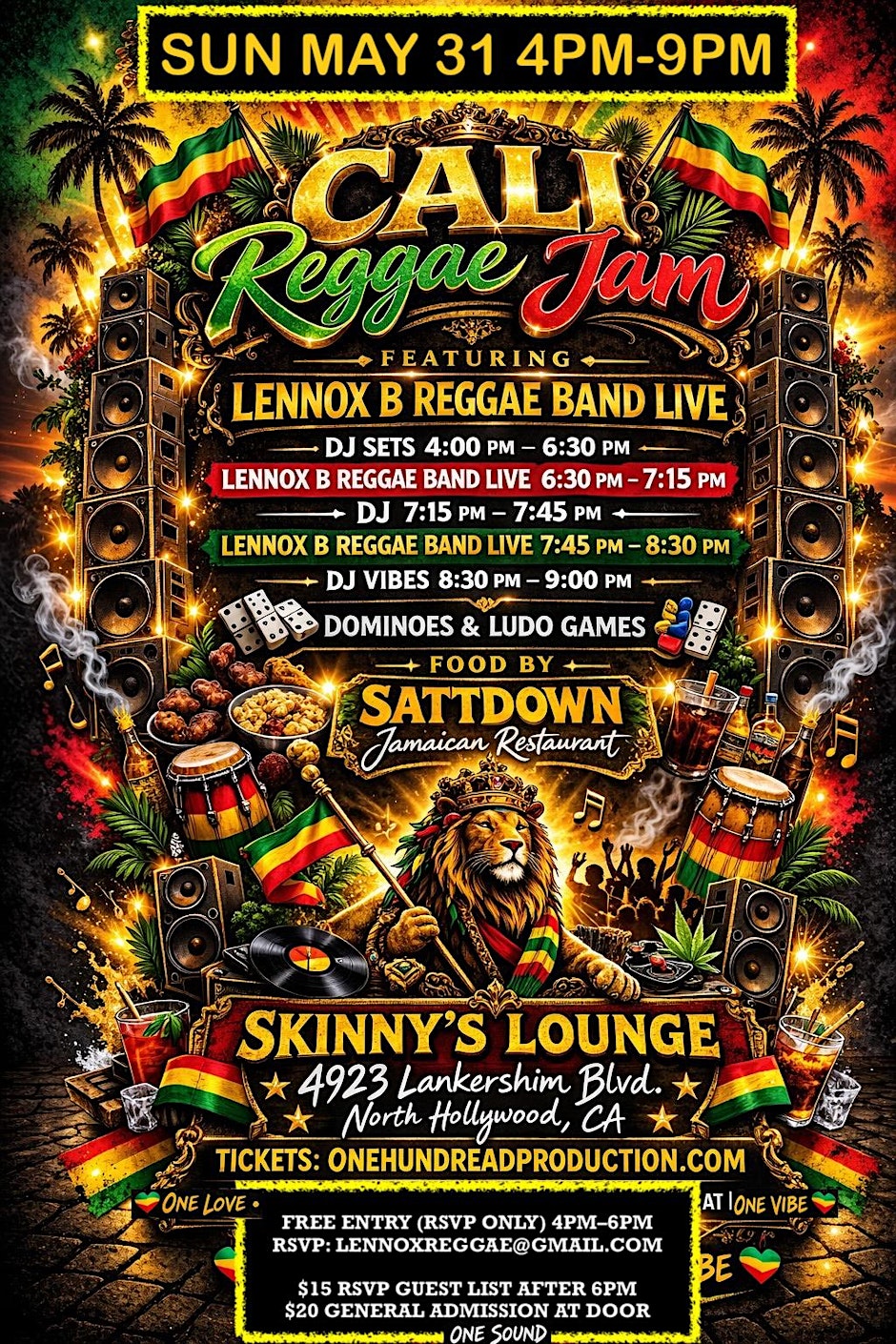 CALI REGGAE JAM - LENNOX B LIVE REGAE BAND & MORE