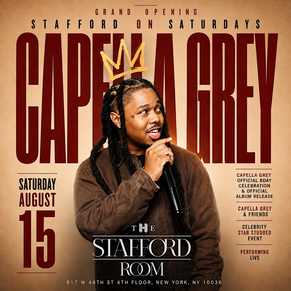 Capella Grey Birthday Celebration & Album Release at The Stafford Room