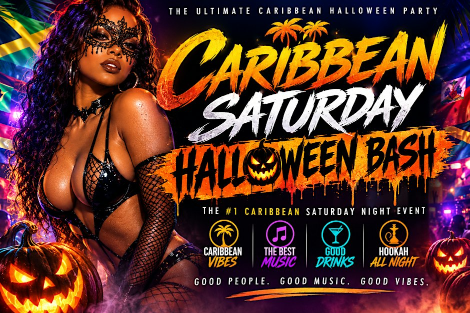 Caribbean Saturday halloween bash at Kiss Lounge