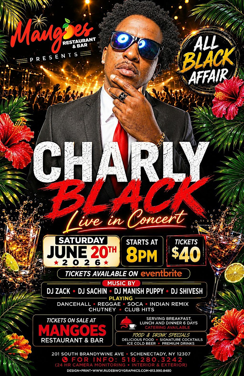 CHARLY BLACK ALL BLACK AFFAIR MANGOES Flyer