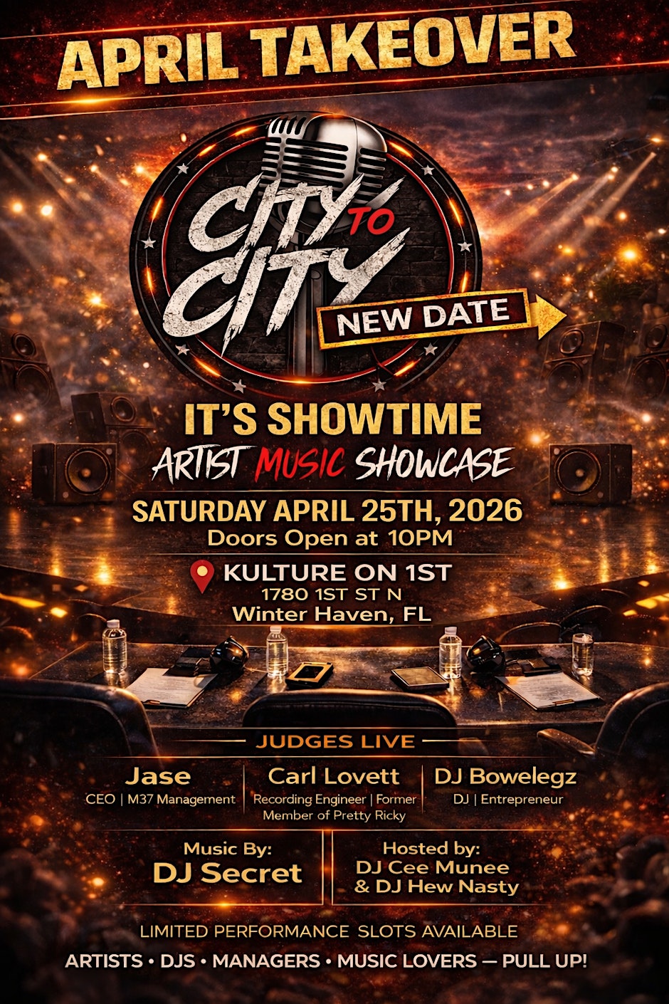 CITY-TO-CITY: IT'S SHOWTIME- ARTIST MUSIC SHOWCASE (APRIL TAKEOVER)