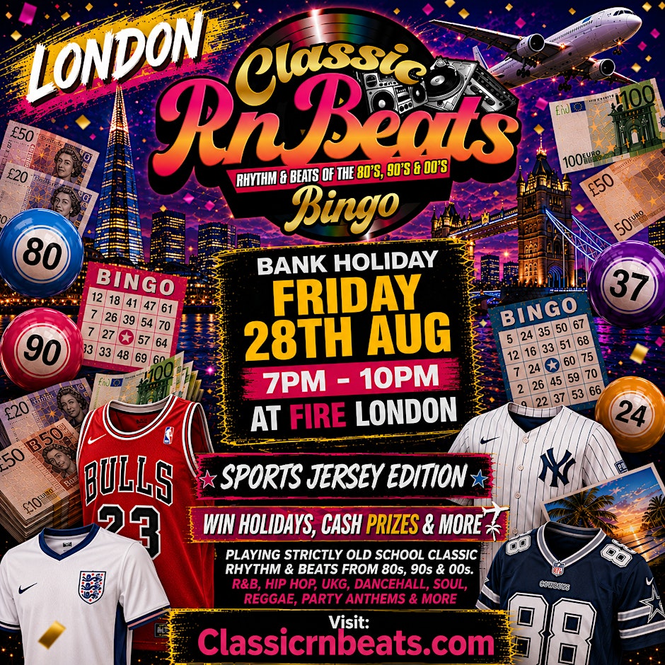 Classic RnBeats Old School Bingo - Fri 28th Aug