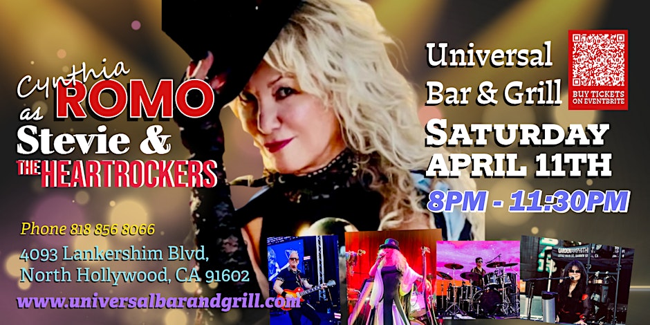Cynthia as Stevie & The HeartRockers at Universal Bar & Grill
