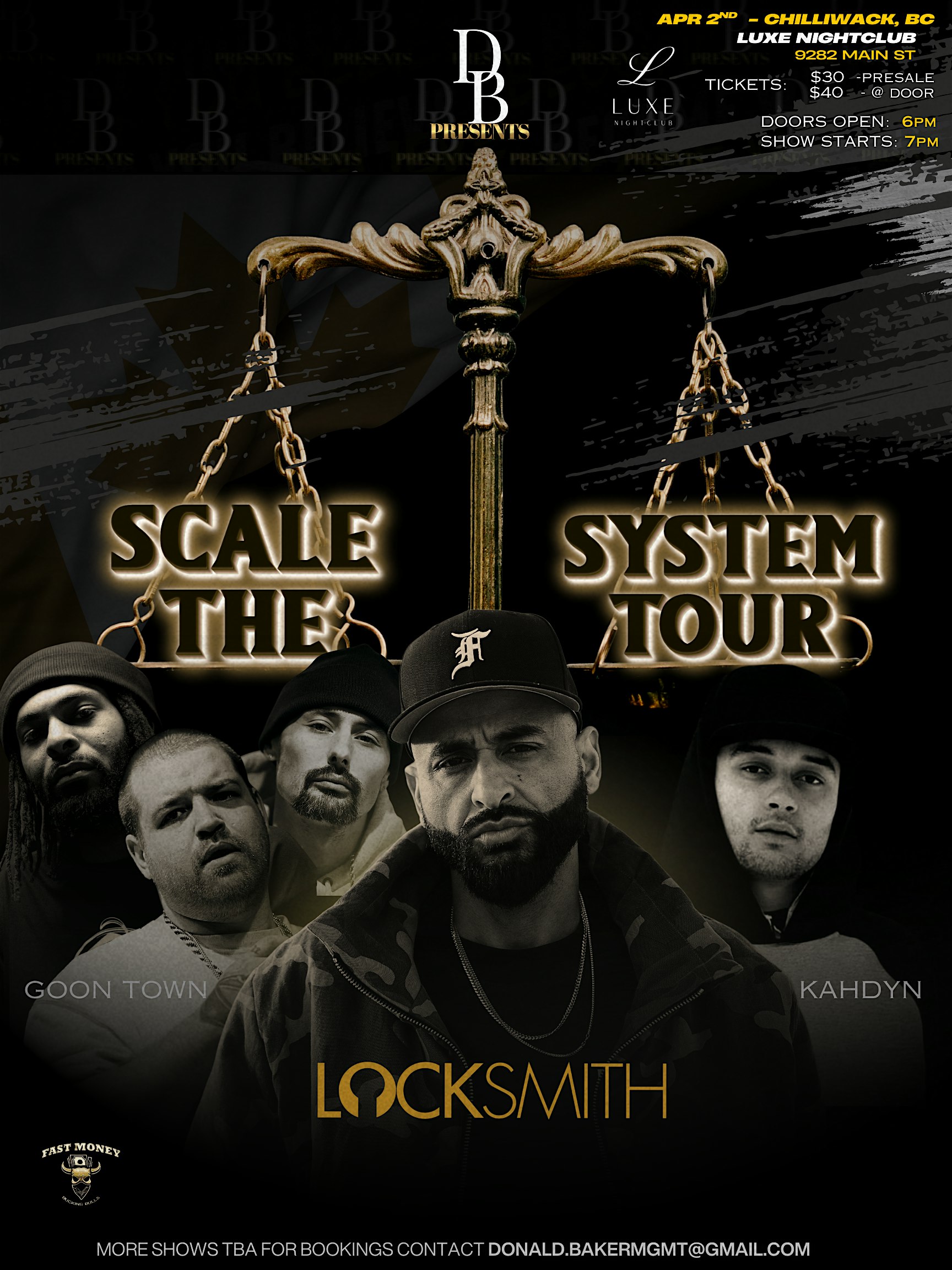 D.B Presents Scale The System Tour with Locksmith & GoonTown & Kahdyn