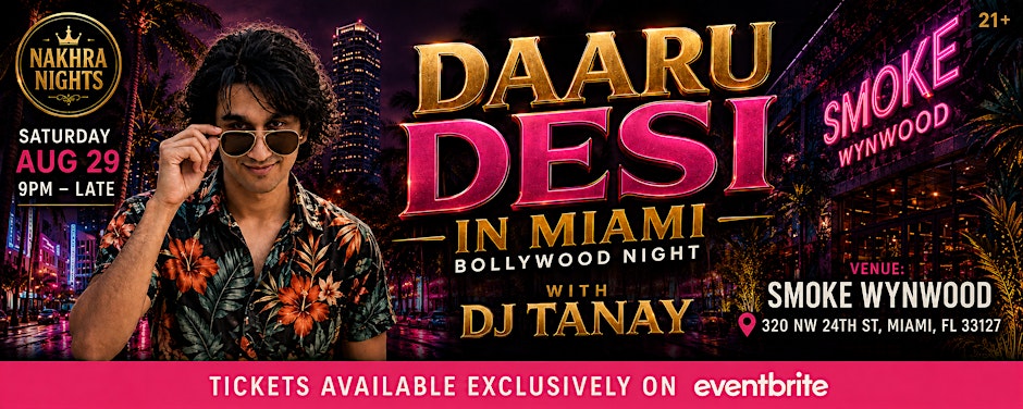 Daaru Desi In Miami Bollywood Night