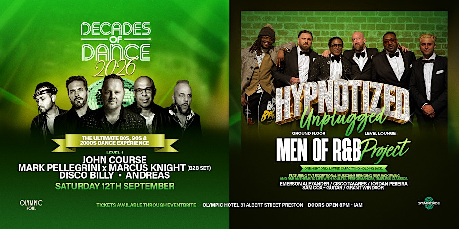Decades Of Dance ft John Course, Mark Pellegrini, Marcus Knight & Guests!