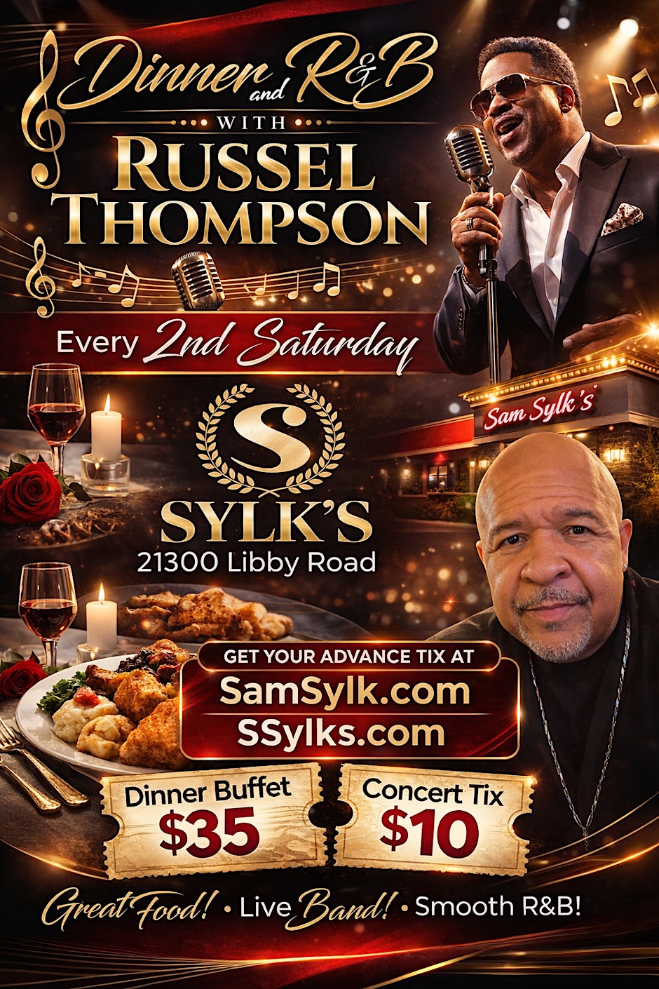 Dinner And R&B Starring "Russel Thompson"