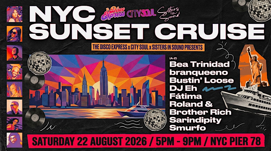 Disco & House NYC Sunset Cruise Day Party