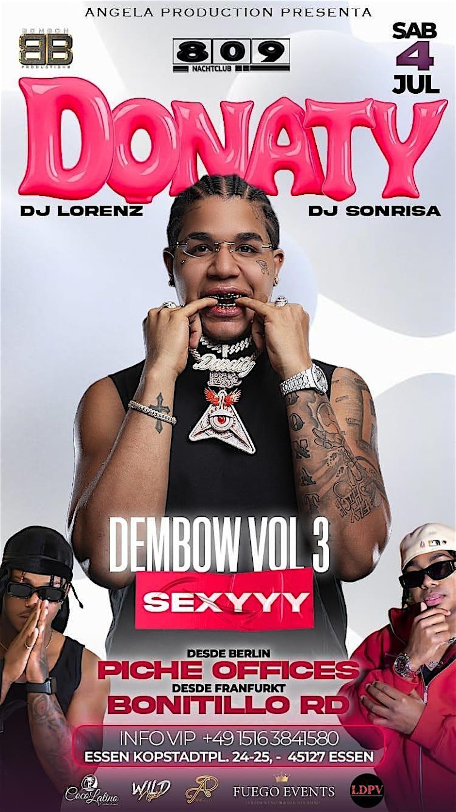 DONATY  LIVE  DEMBOW  DESDE LA REPUBLICA DOMINICANA  IN ESSEN