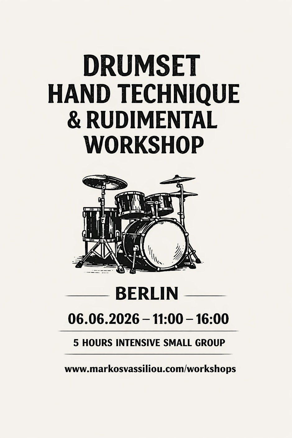 Drumset Hand Technique & Rudimental Applications WORKSHOP