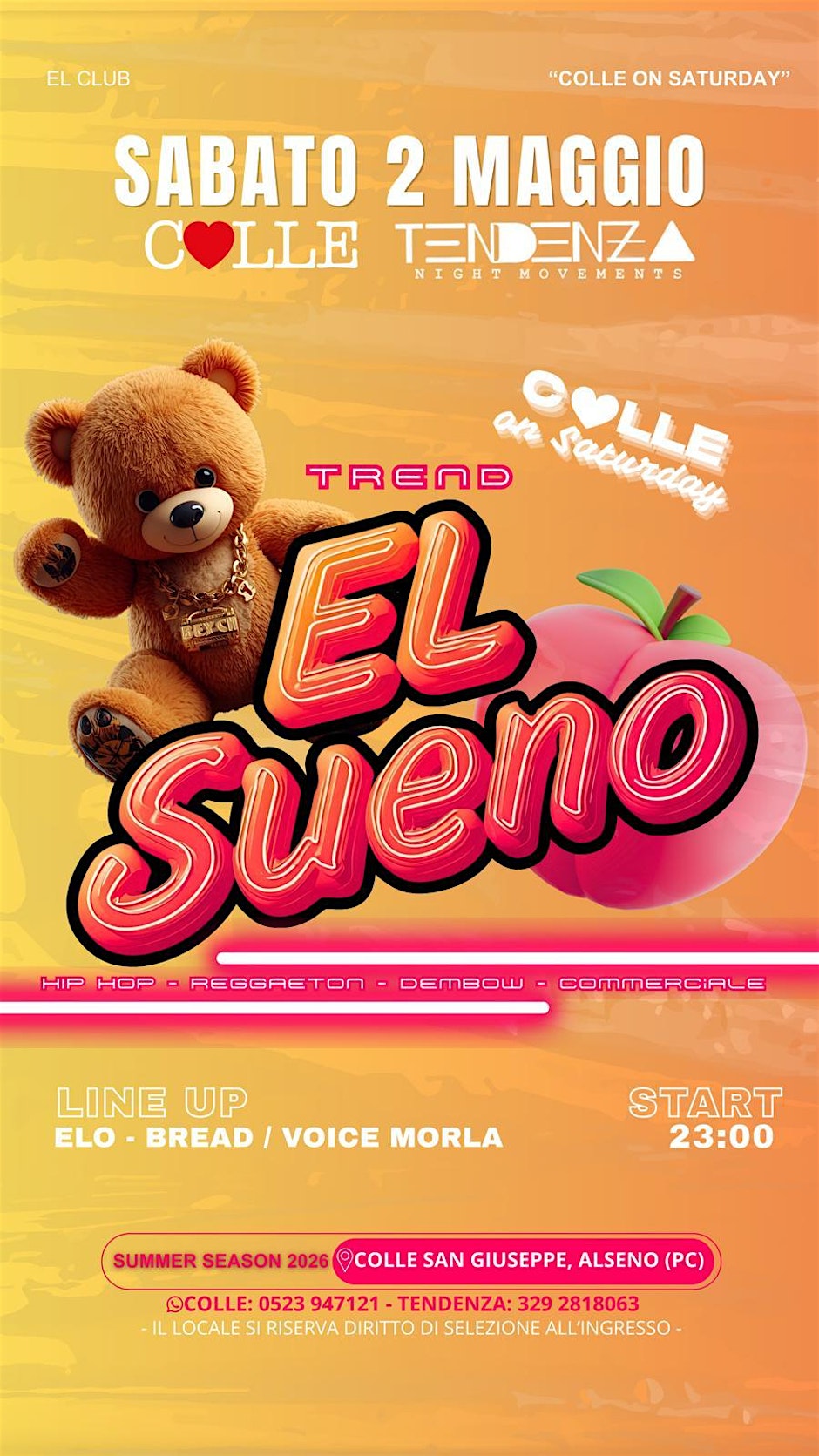 EL SUENO | C♥️LLE ON SATURDAY | EARLY BOOKING