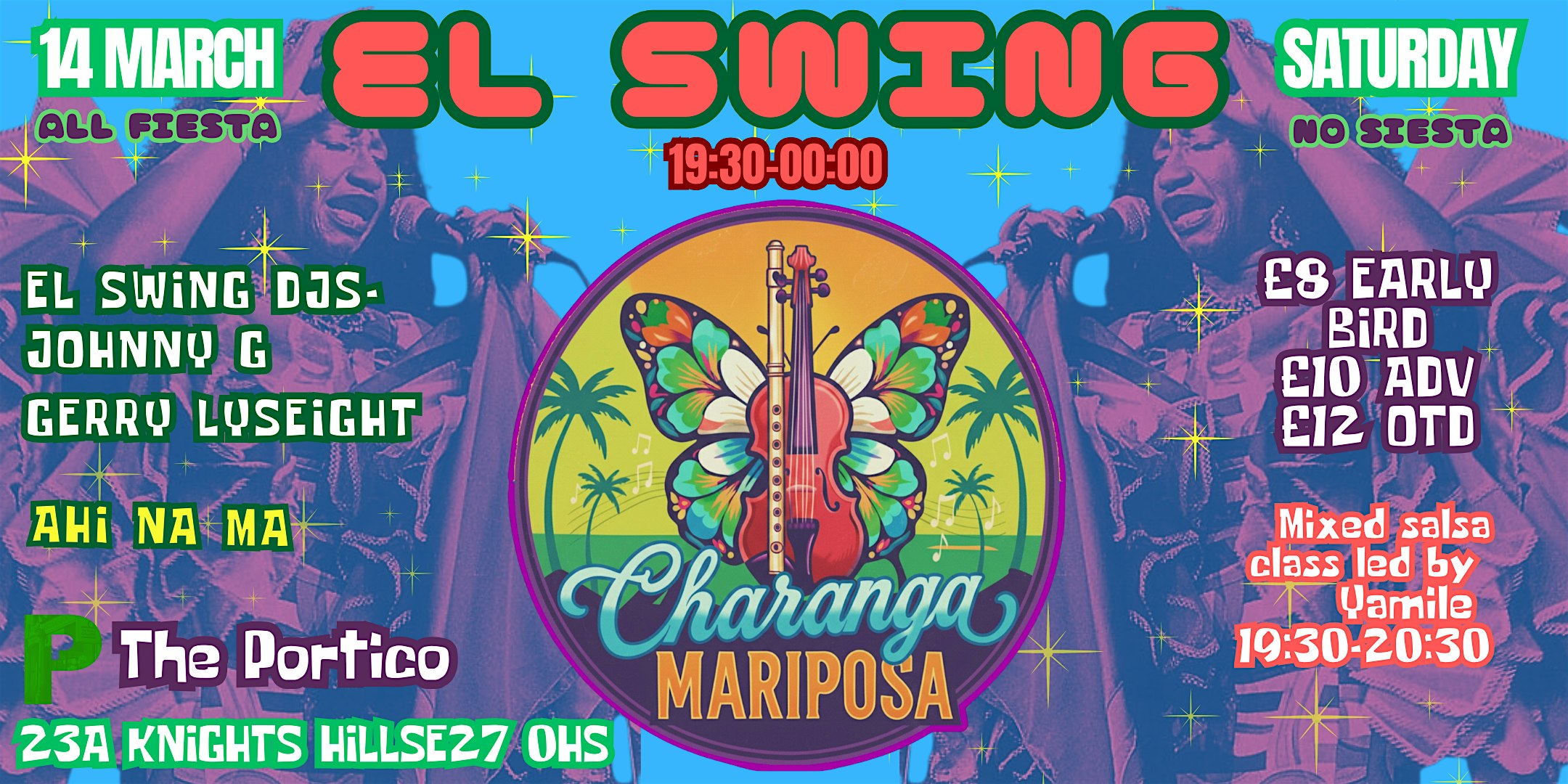 El Swing - March 14 - Charanga Mariposa + El Swing DJs + Salsa Dance Class