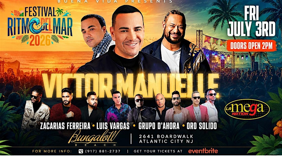Festival Ritmo Del Mar: Victor Manuelle En Vivo en Atlantic City